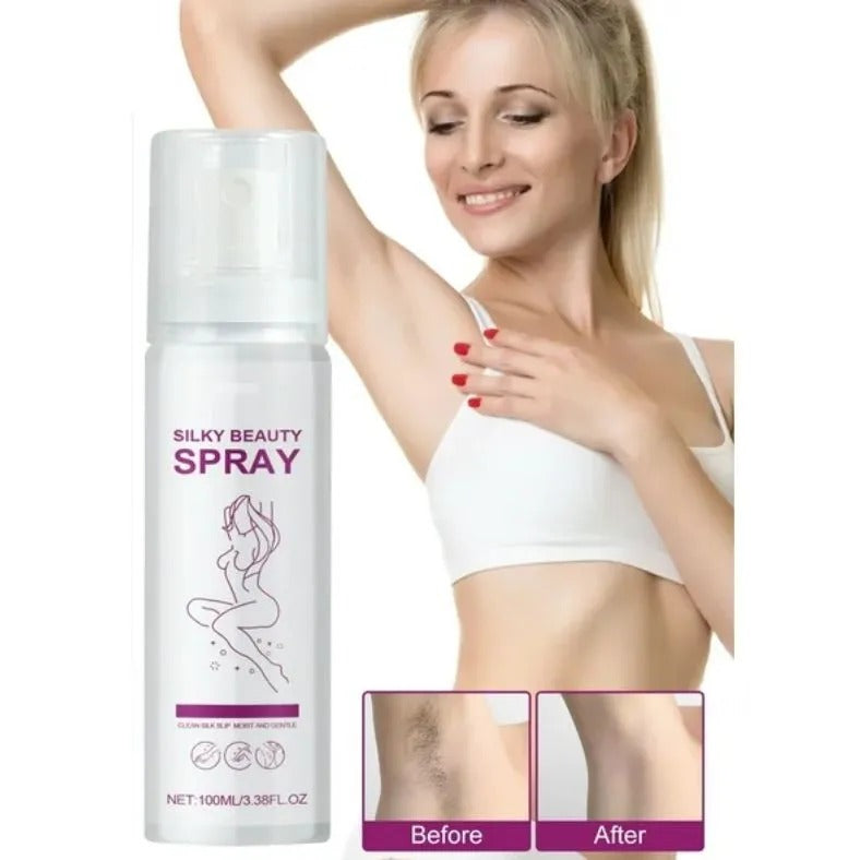 150ml Silky Beauty Spray, Quick and Painless Hair Removal Spray Foam for Legs, Arms, Underarms, Chest, Back, for Men and Women Skin Care